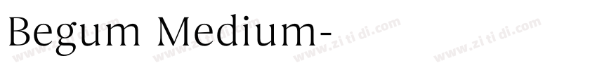 Begum Medium字体转换